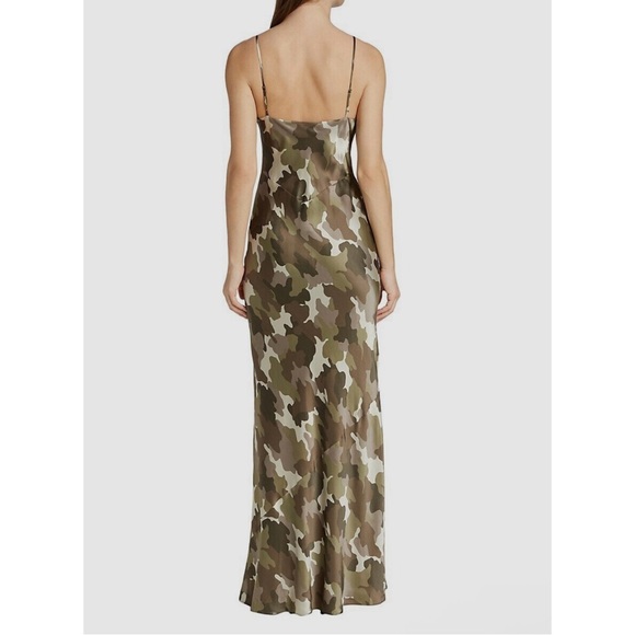 L'AGENCE Camo Print Slip Maxi Dress - Picture 2 of 2